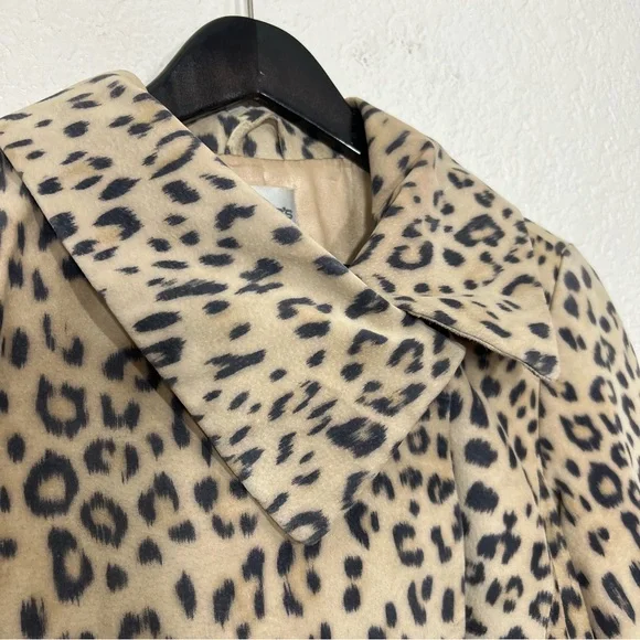 Chico’s Leopard Print Leather Suede Jacket Single Button Size S - Picture 8 of 14